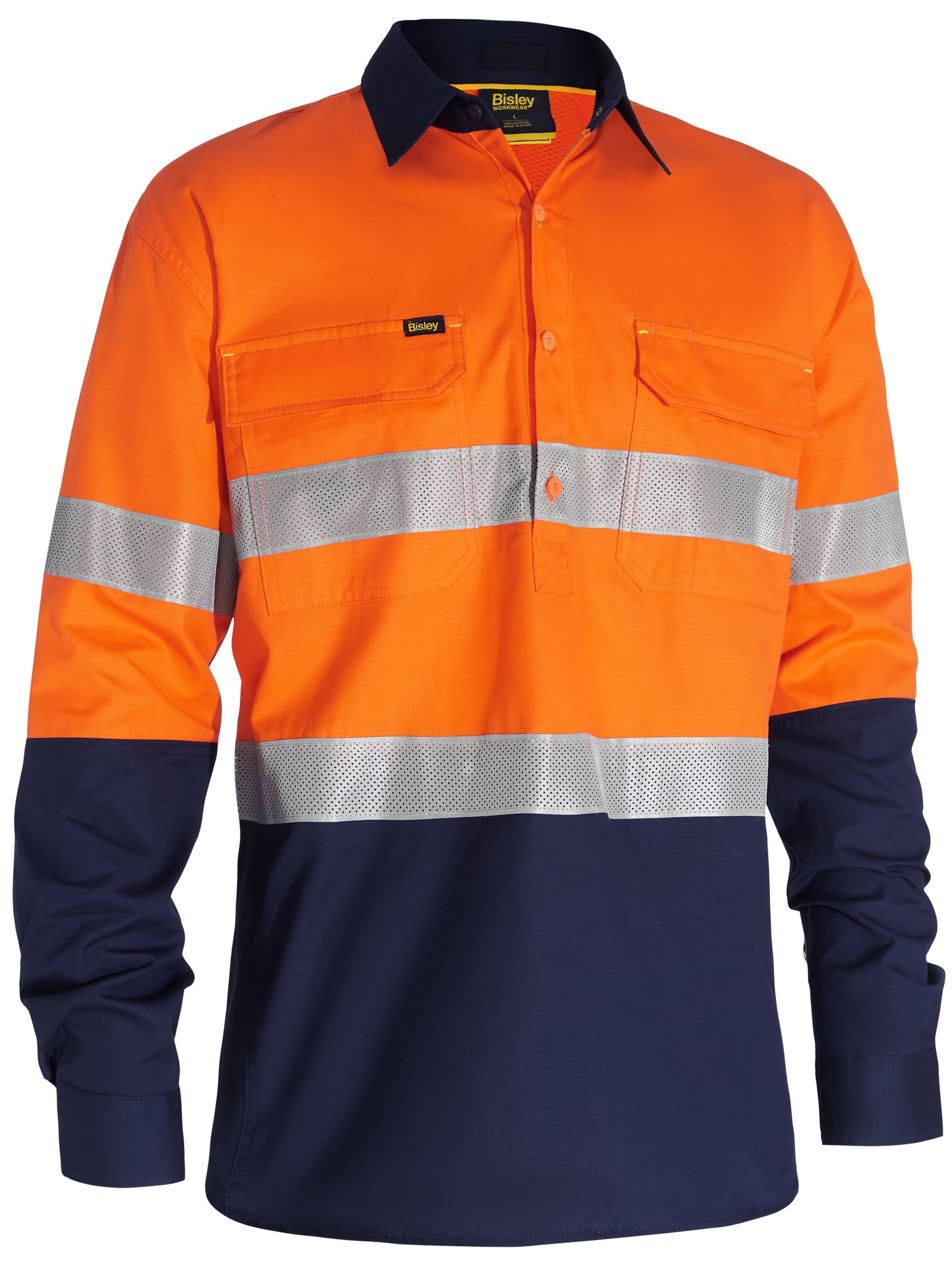 X AIRFLOW™ CLOSED FRONT TAPED HI VIS RIPSTOP SHIRT BSC6415T