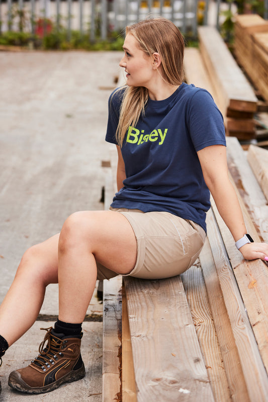 BISLEY WOMEN'S COTTON LOGO TEE BKTL064